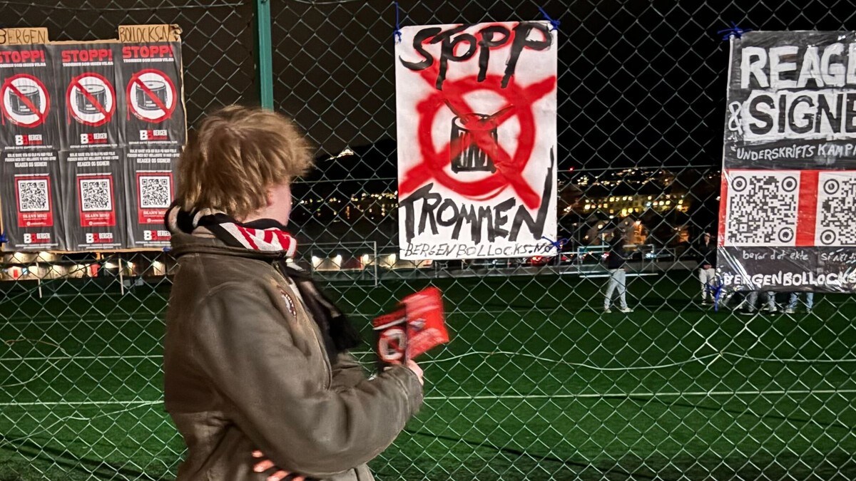 Kevin Ellingsen, brannsupporter og trommemotstandar FOTO: Kevin Ellingsen
