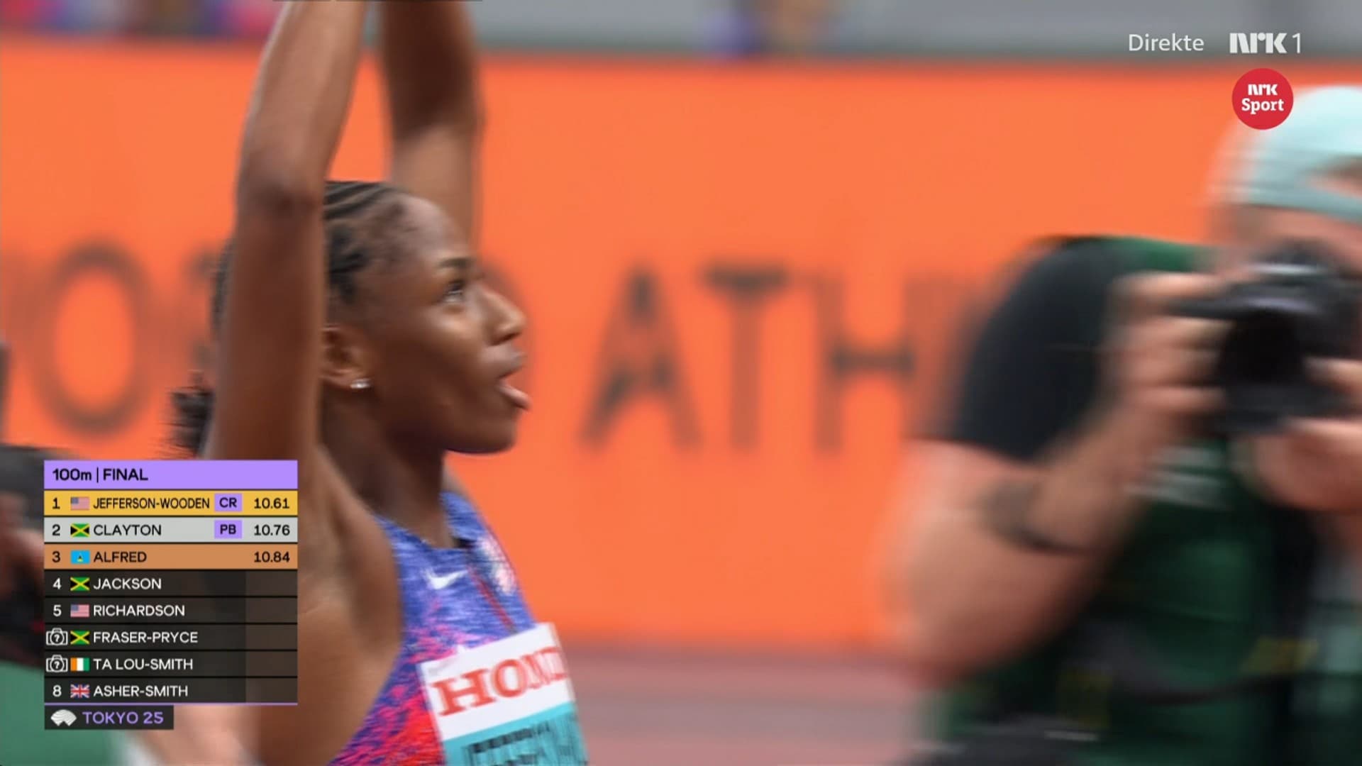 Jefferson-Wooden med VM-gull og mesterskapsrekord på 100 meter