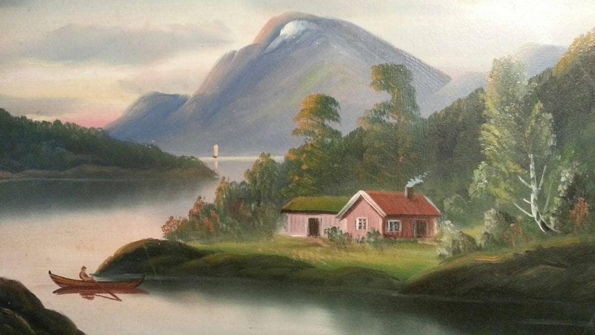 Om kitsch og populære malerier i boka Elg i solnedgang av Arne Lie ...