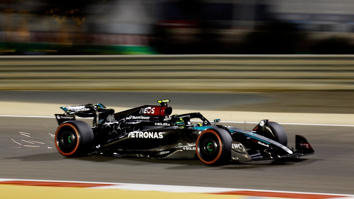 Hamilton raskest i Bahrain - dobbelt Mercedes på topp