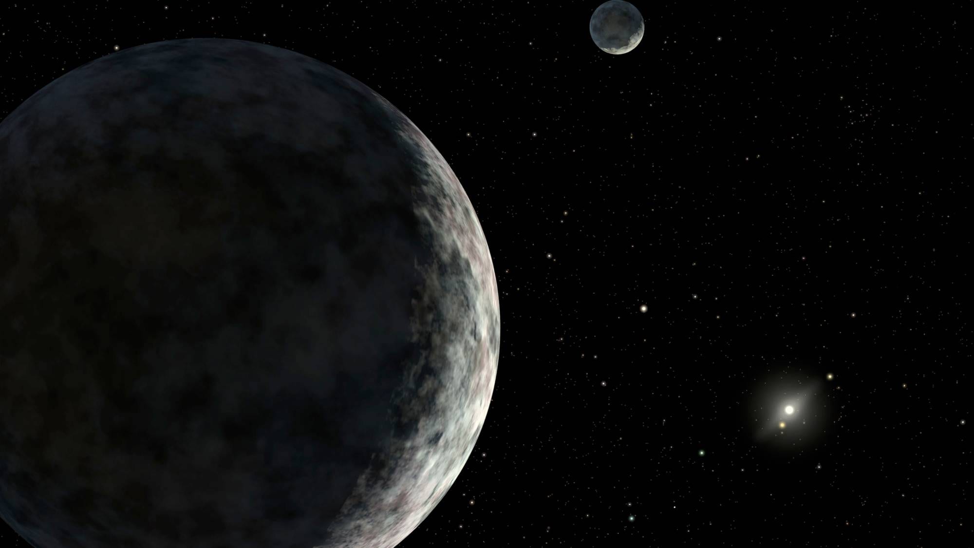 Tegning av dvergplaneten Eris