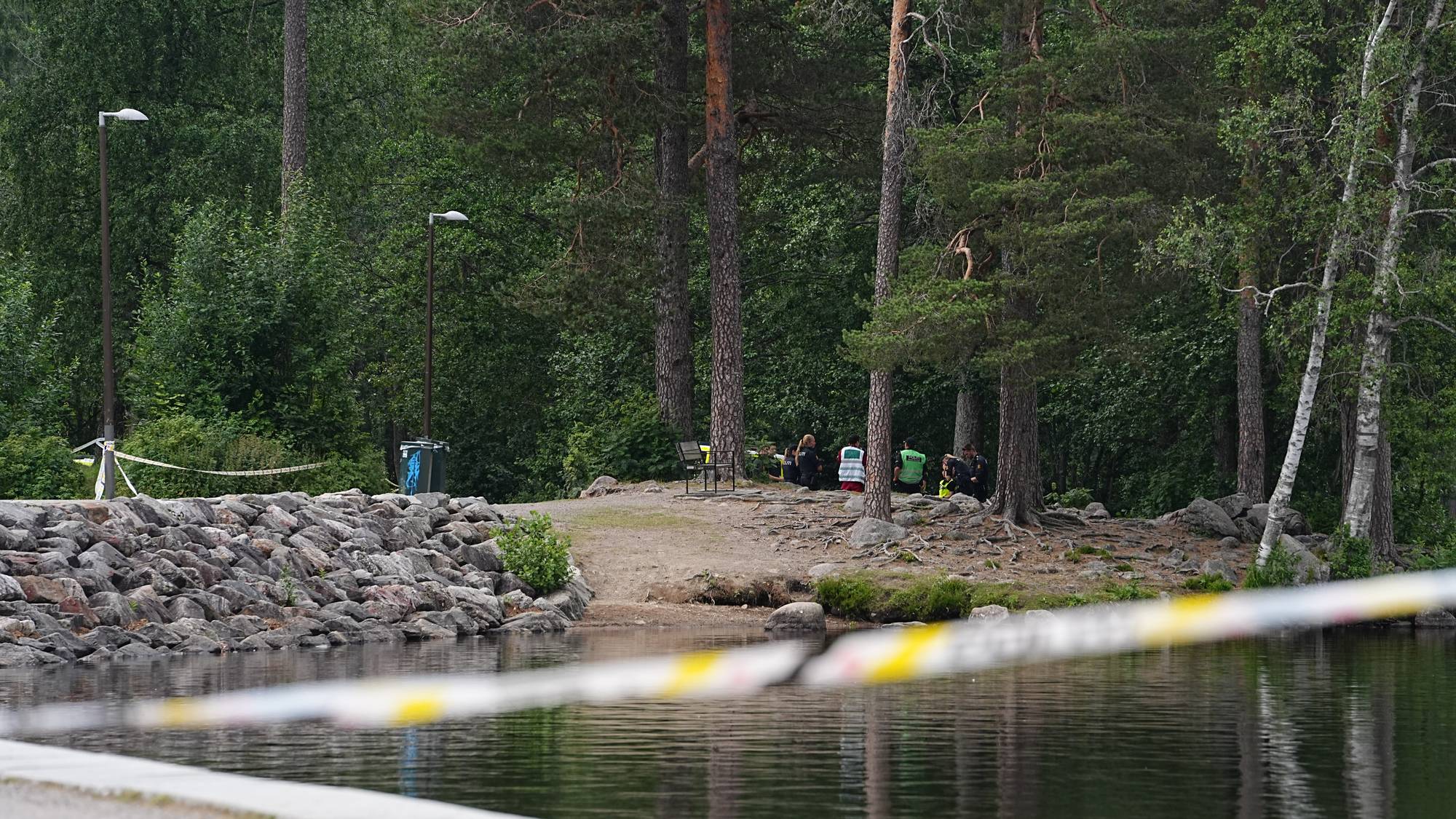 Politet rykker til mogleg drukningsulukke. 