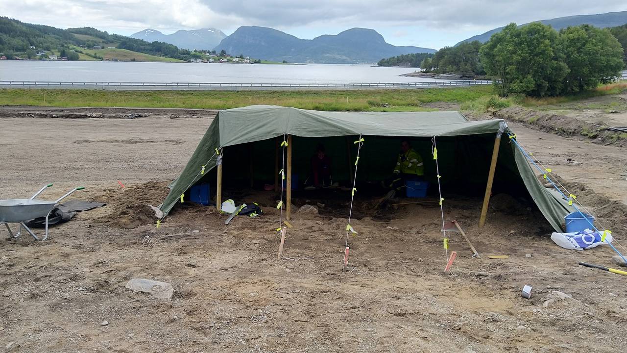 Vikinggrav funnet på Hestnes i Trøndelag.