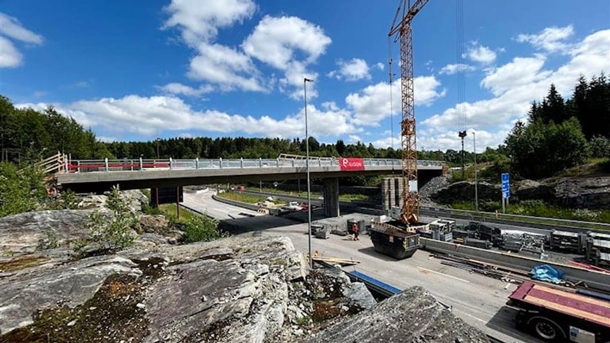 E6 stenges ved Eidsvolltunnelen for bruarbeid