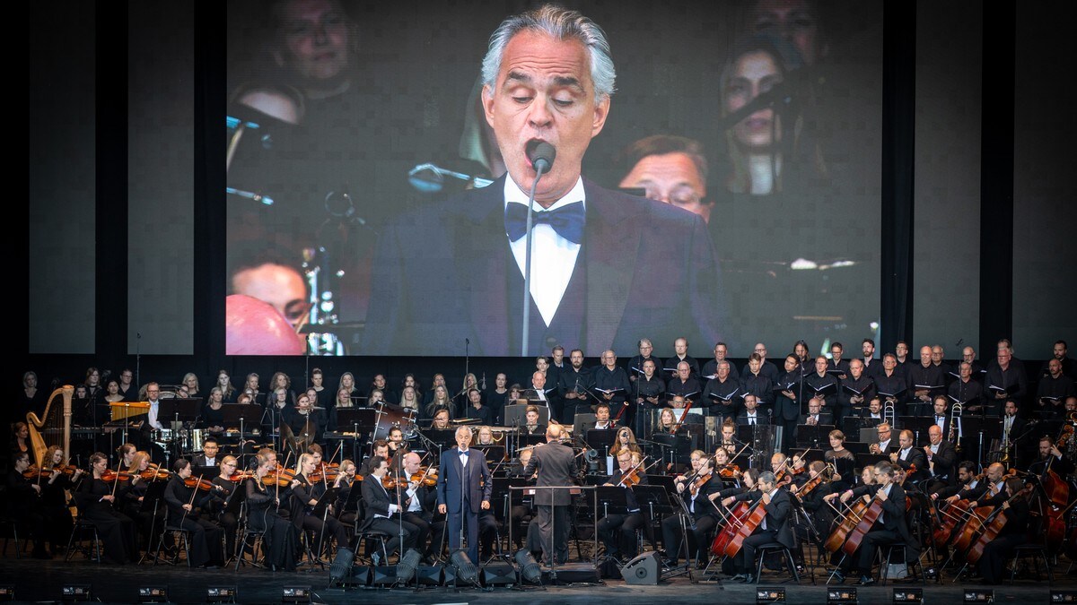 Bocelli sang for 12 000 på Bystranda: – Gode minner fra Norge