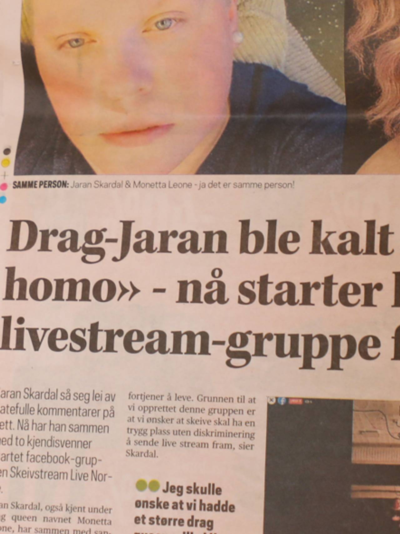 Avisutklipp 4, Jaran Skardal.