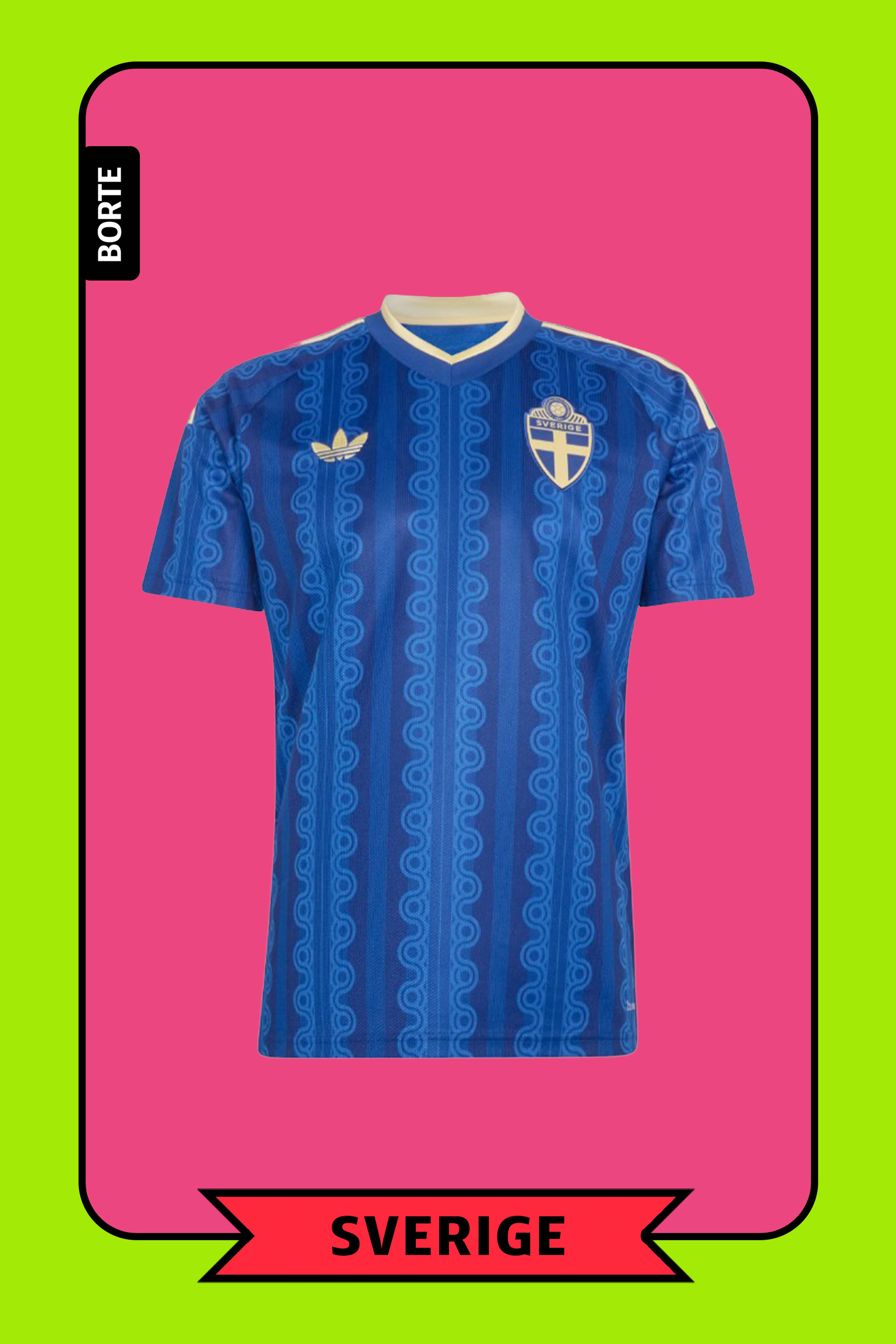 En blå fotballtrøye