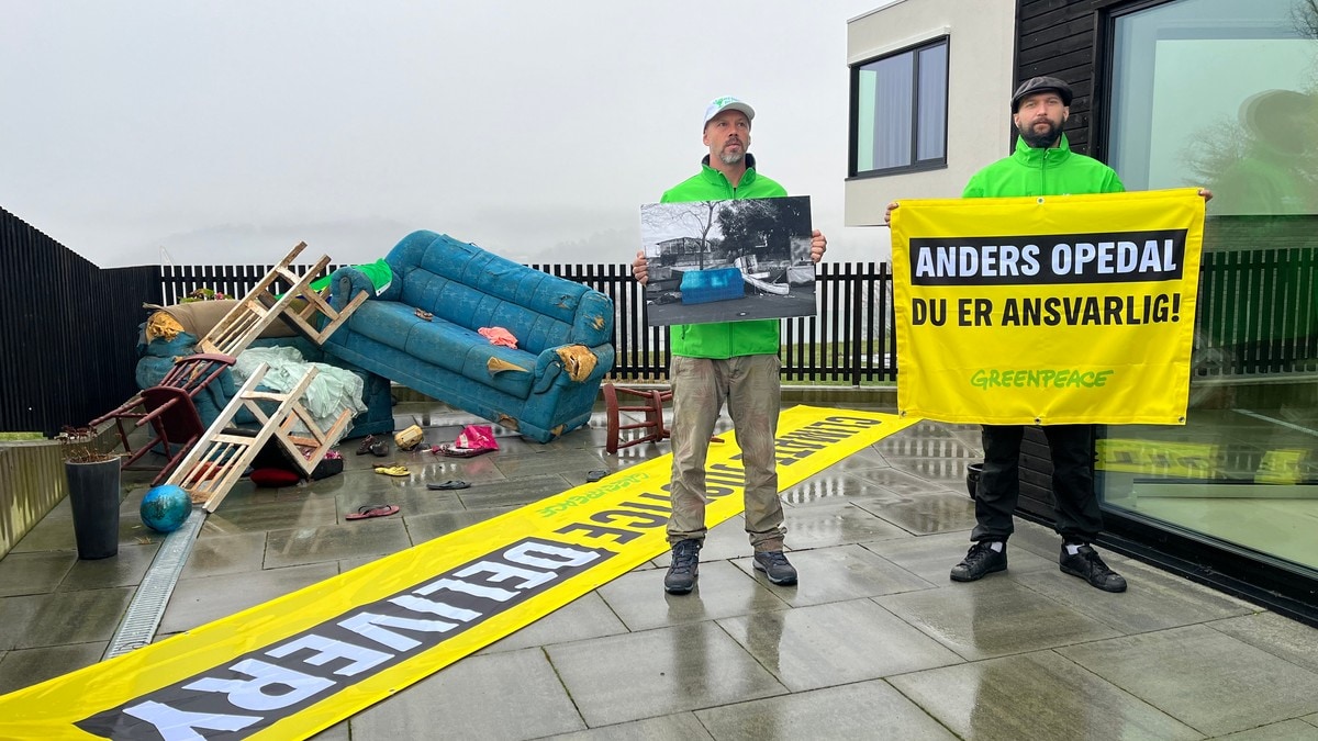 Greenpeace aksjonerer i hagen til Equinor-sjefen – Equinor anmelder