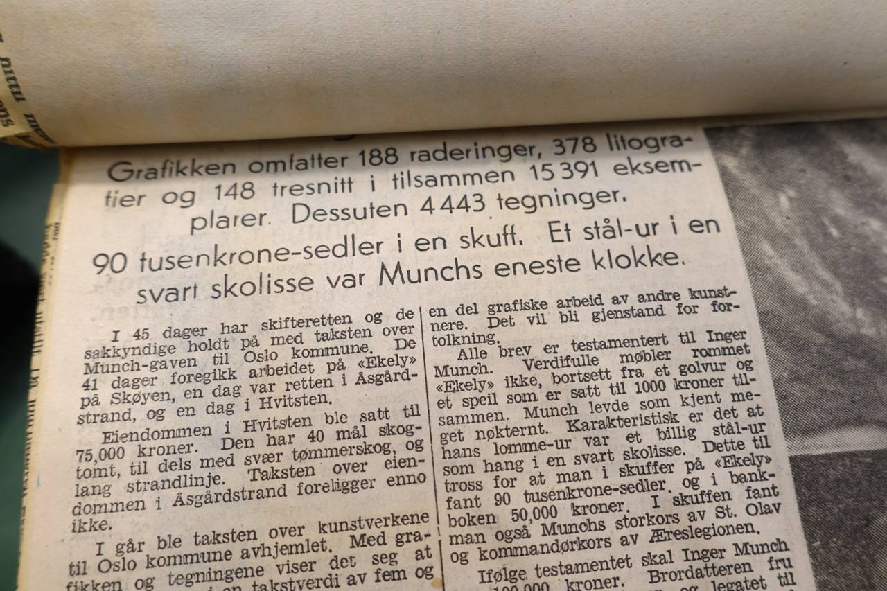 Munch-artikkel frå krigen
