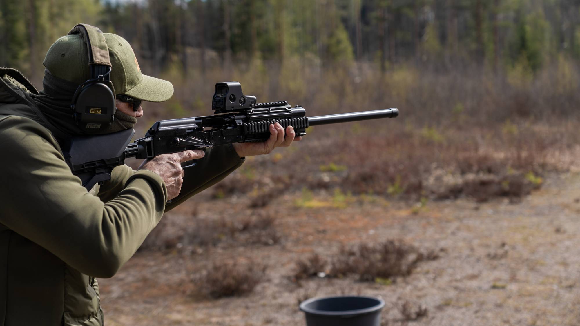 Skytetrening med reservister i Finland