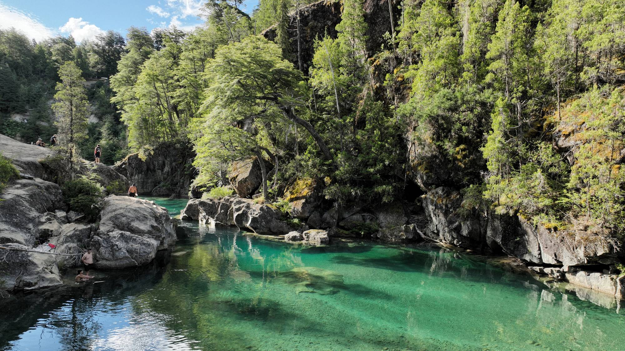 El Cajon Azul i El Bolsón i Patagonia, Argentina 