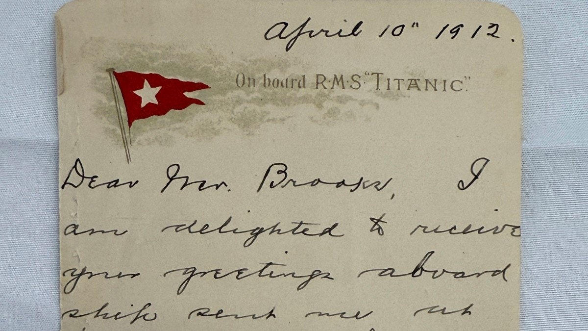 Brev skrevet ombord på Titanic solgt for over fire millioner kroner