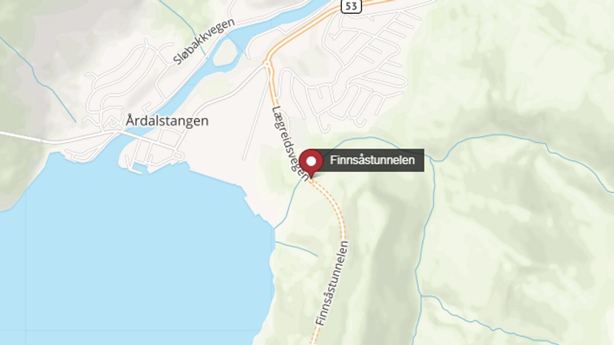 Nytt steinras stenger fv. 53 i Årdal 