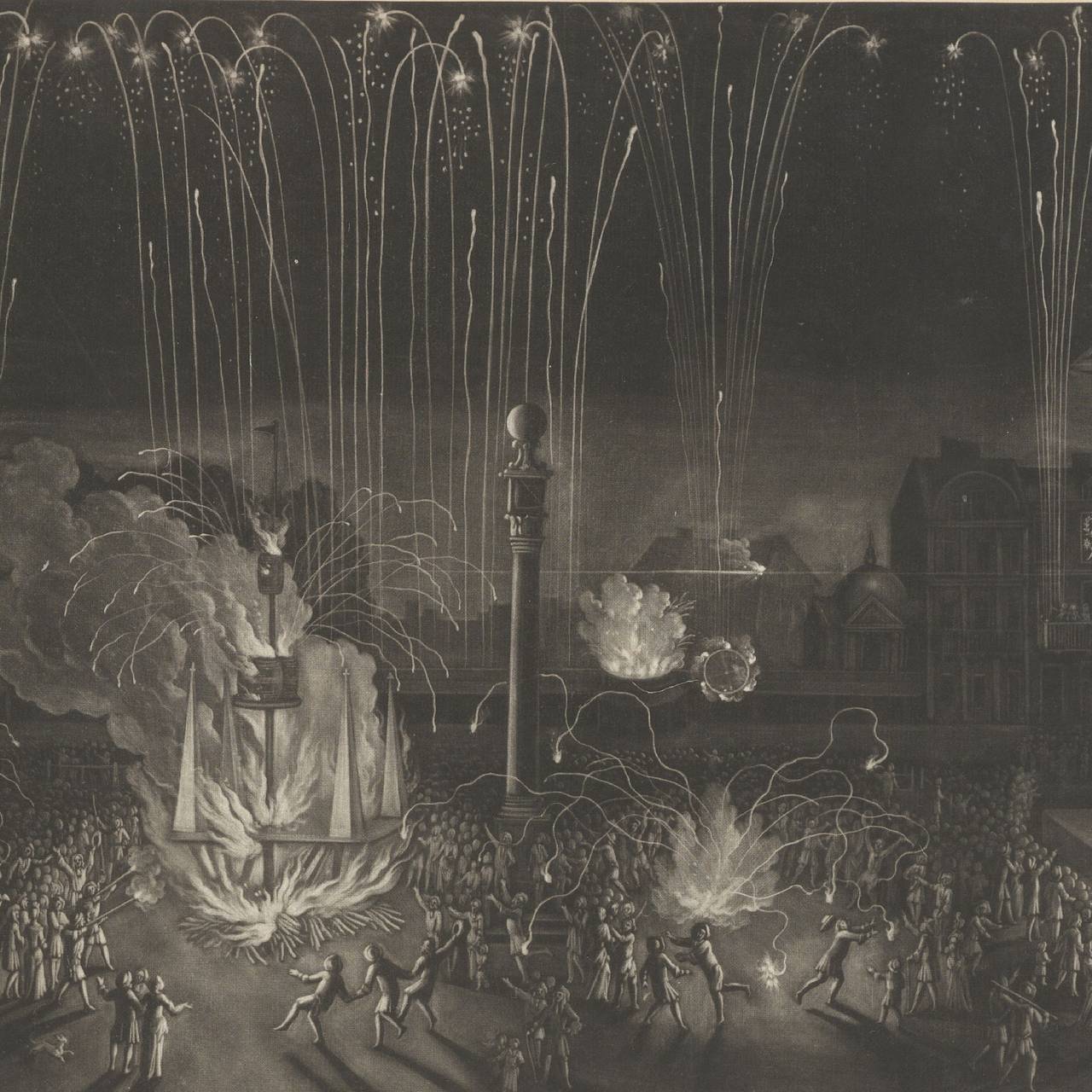 Firework in Covent Garden. Fra 1690.