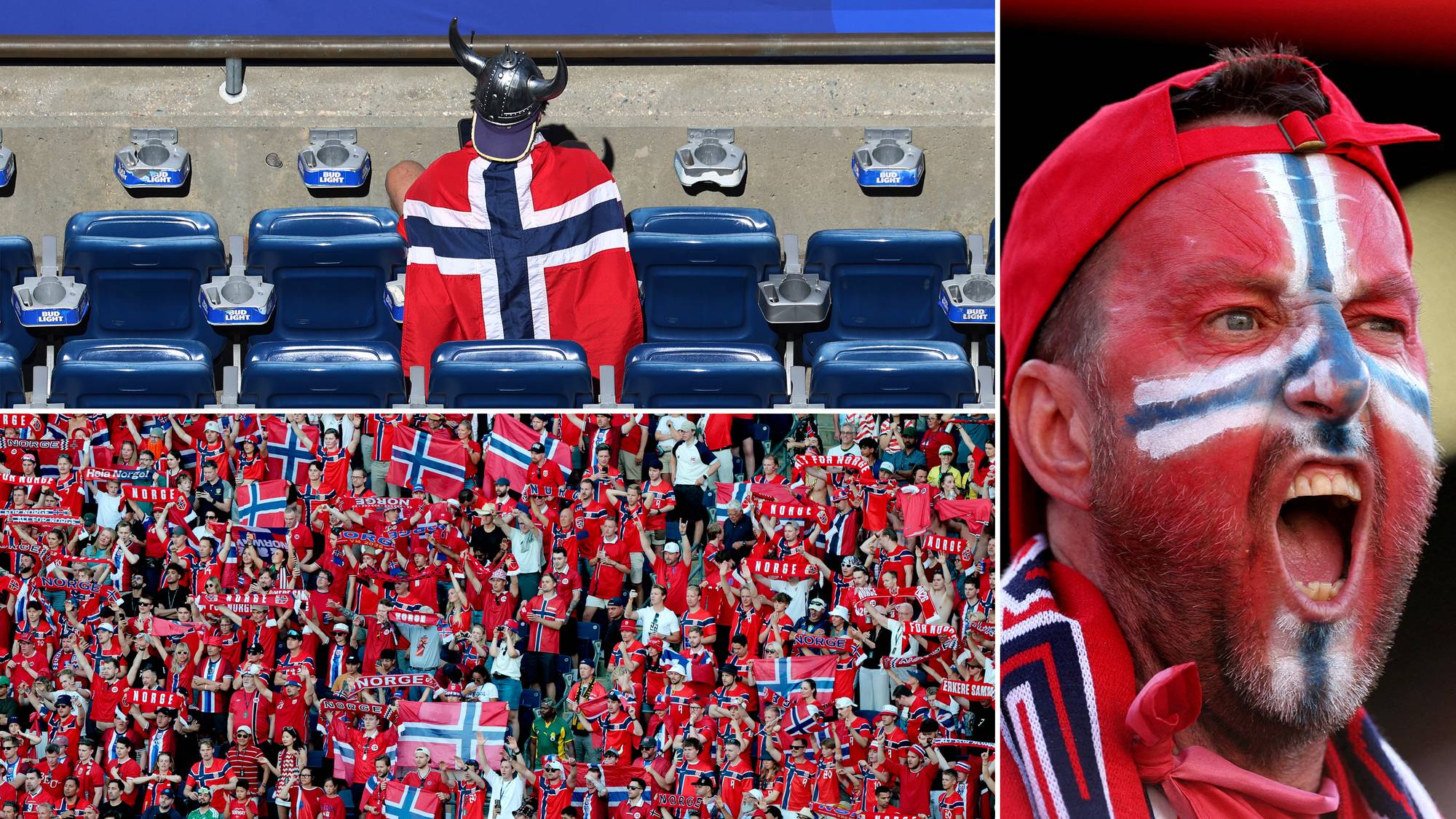Norske tilskuere og flagg