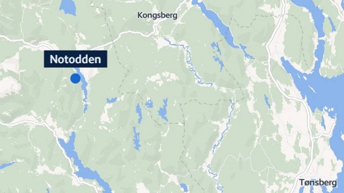 Alvorlig motorsykkelulykke på Notodden