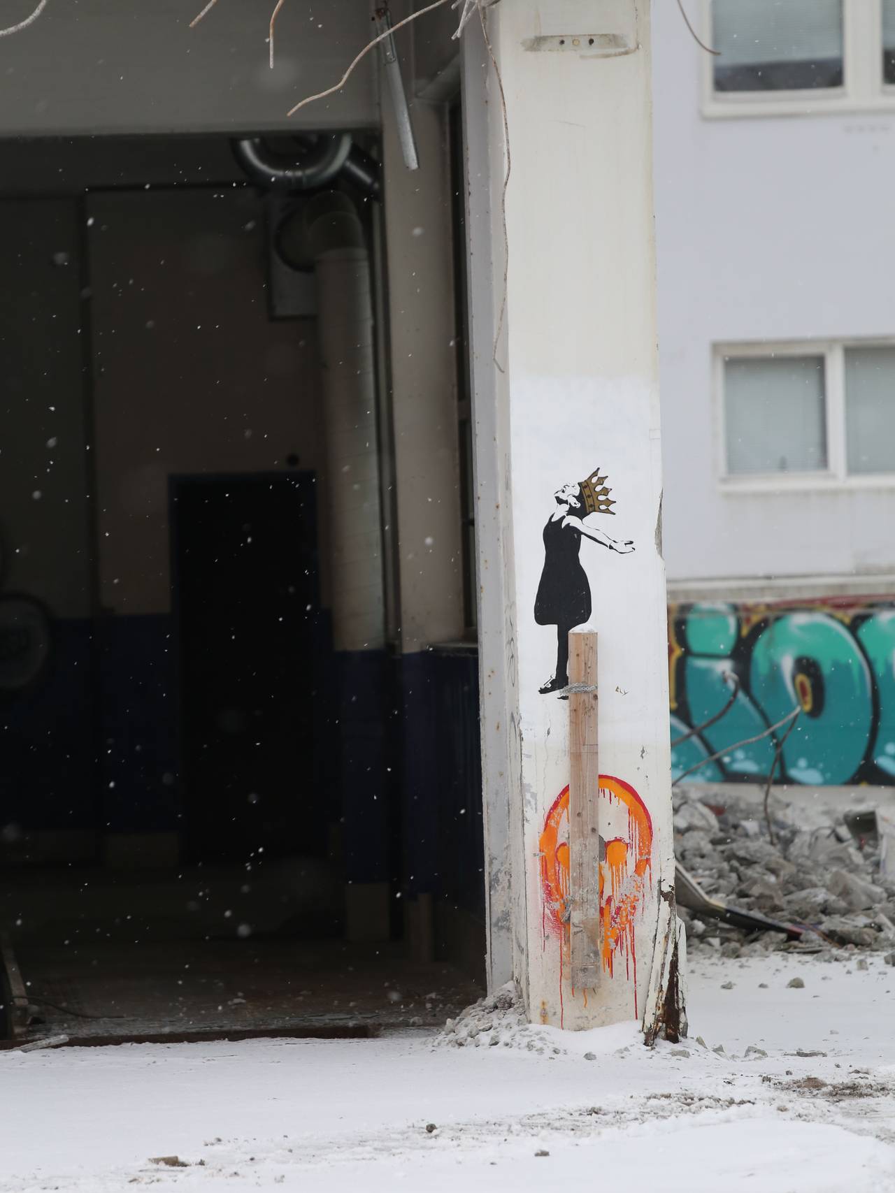 Riving av unikt gatekunstprosjekt på Meieritomta i Bergen.