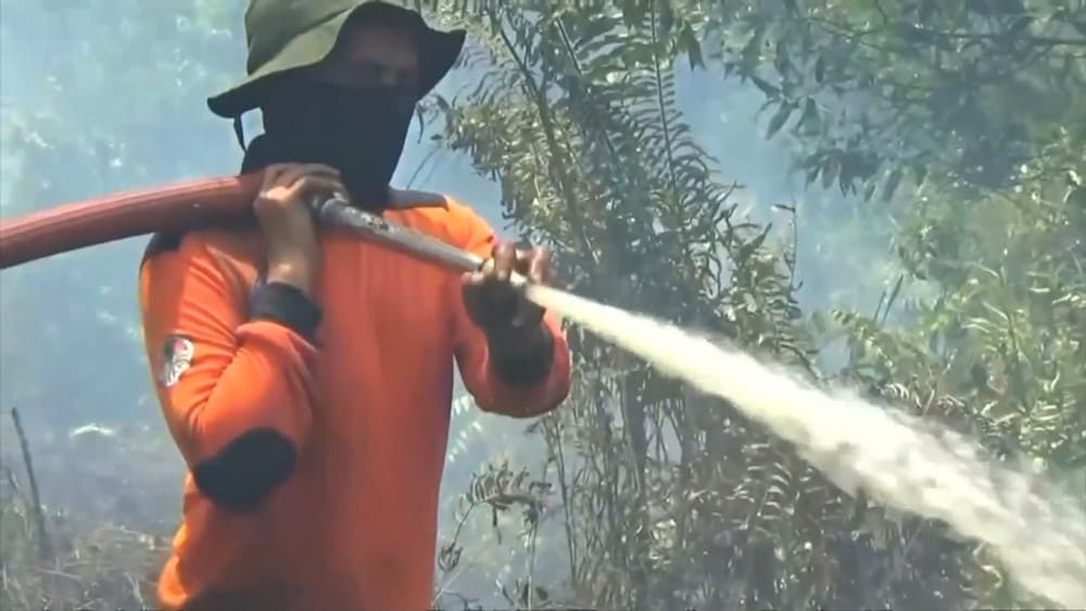 Indonesiske skogbranner tåkelegger naboland
