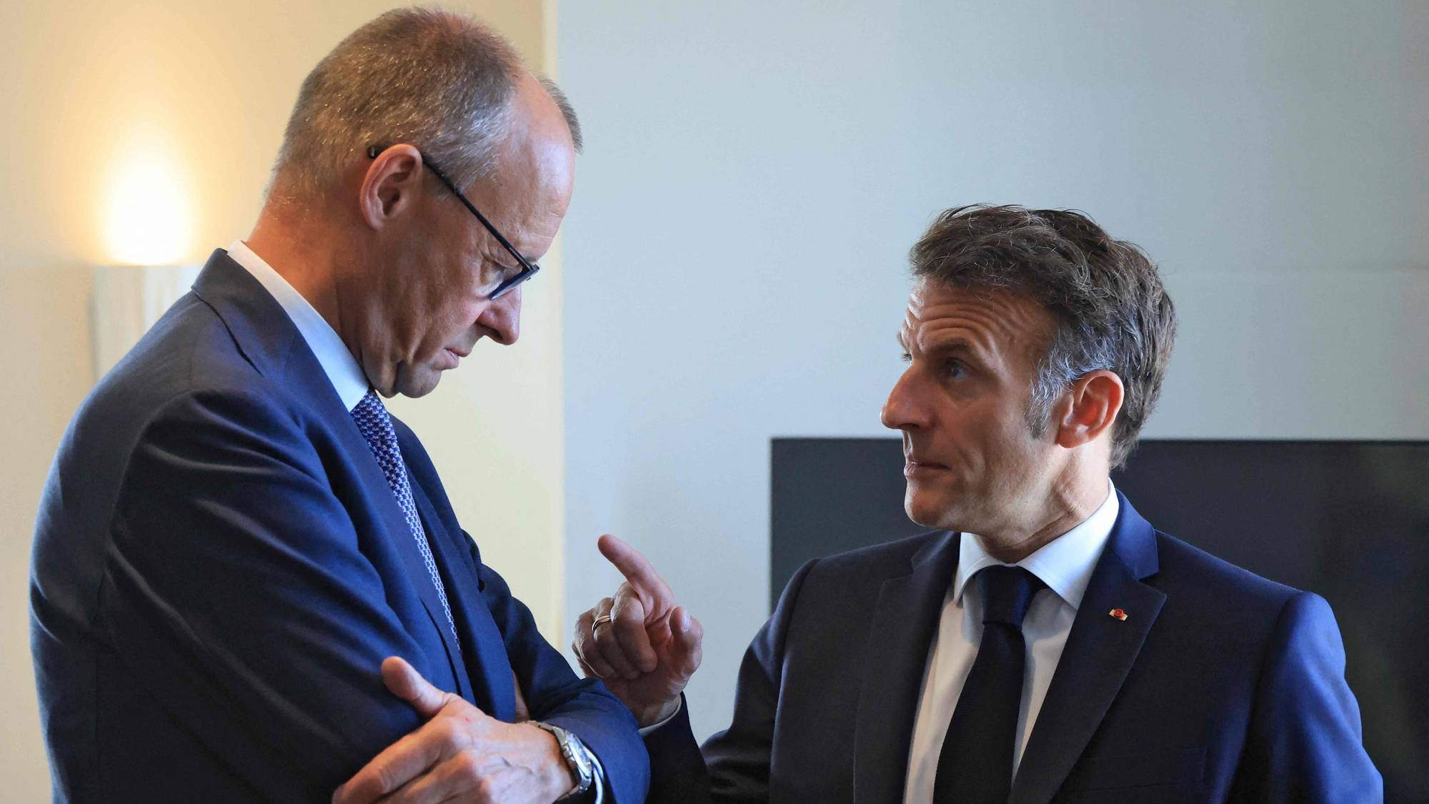 Tysklands forbundskansler Friedrich Merz og Frankrikes president Emmanuel Macron.