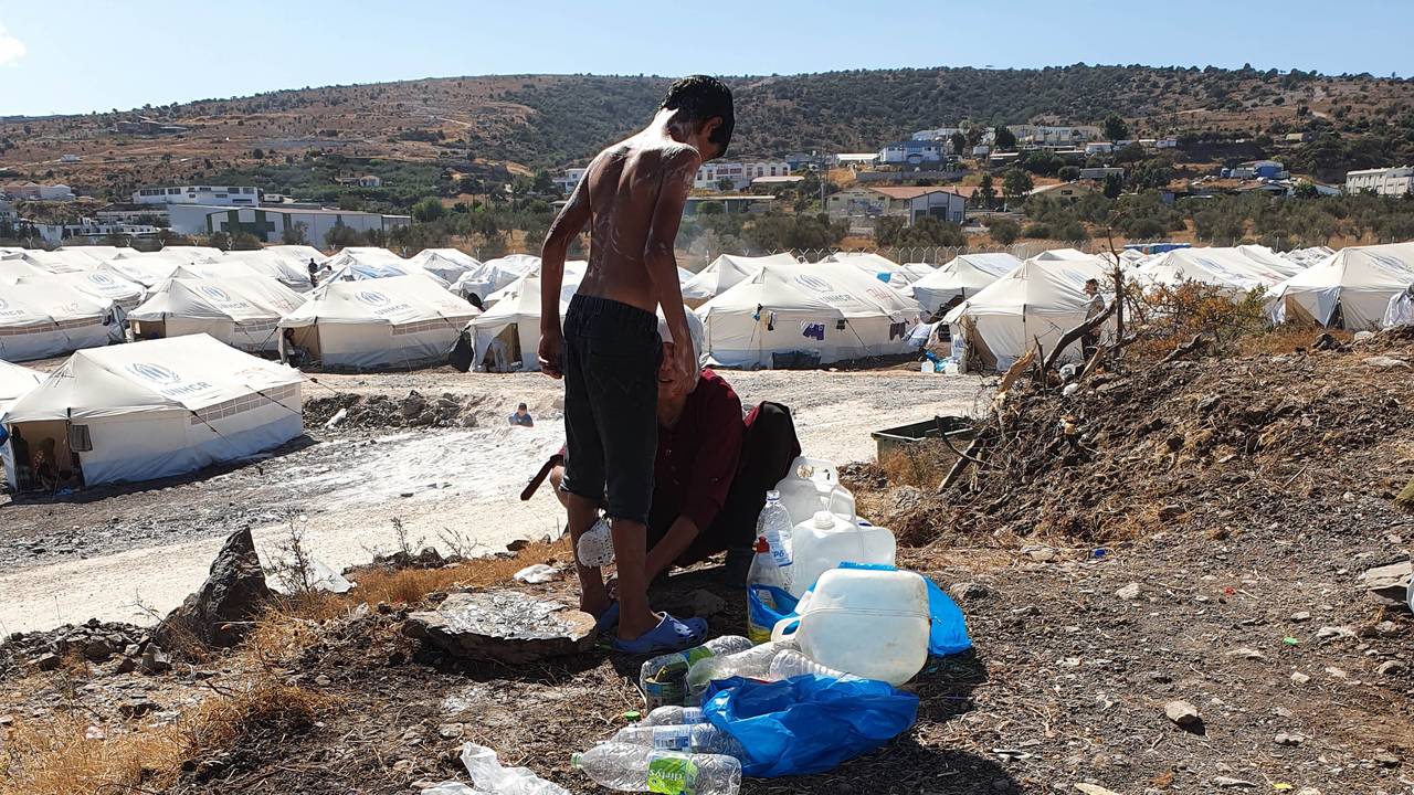 Ny flyktningleir Lesvos. Bildene har vi fått fra Barnepsykolog Katrin Glatz Brubakk.