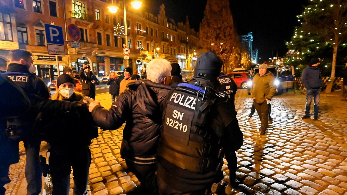 Protesterte mot koronatiltak i Tyskland