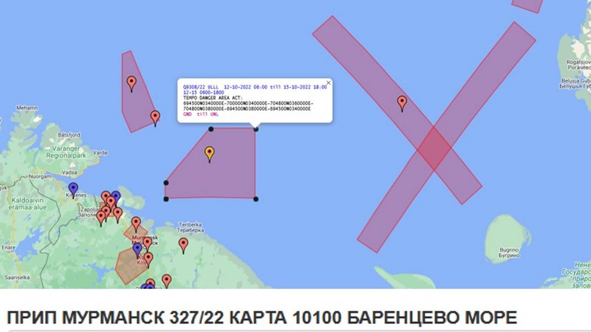 Карта россии баренцево море