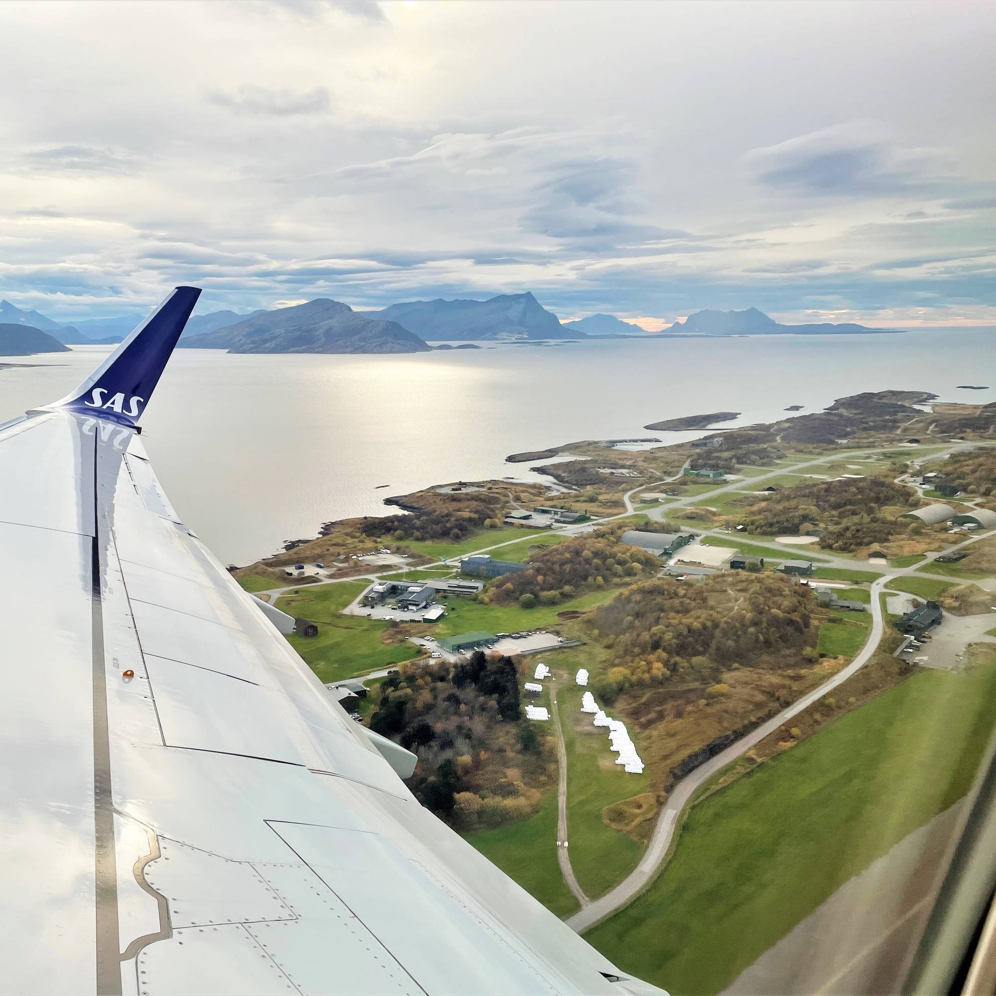 Bodø sett fra et SAS-fly på vei til Tromsø.