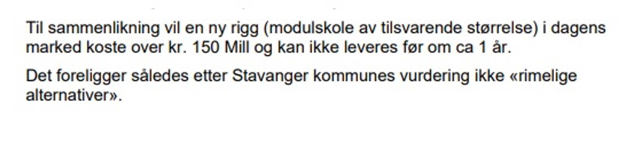 Utdrag fra Stavanger kommunes anskaffelsesprotokoll