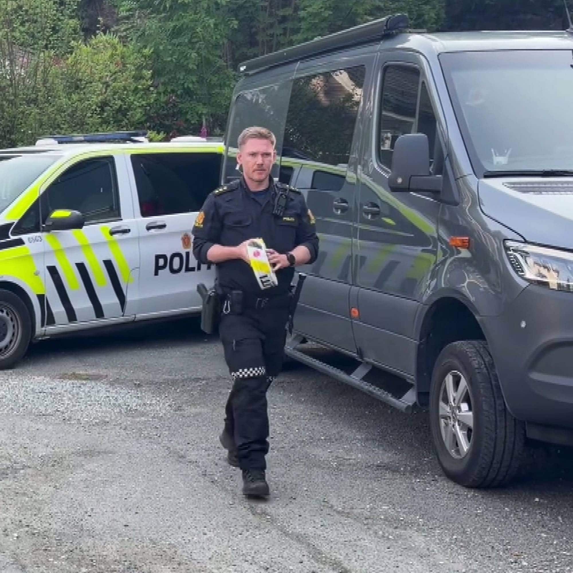 Politi på stedet