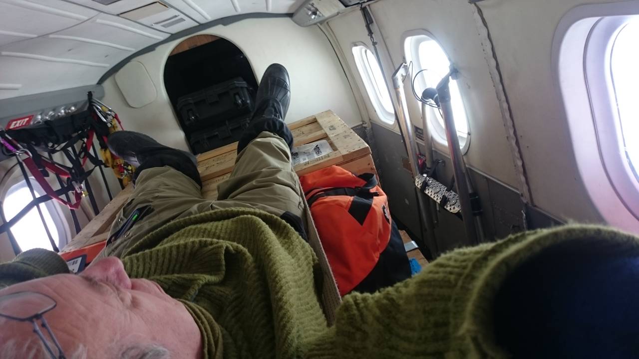 Co-piloten Svein tar seg en pause