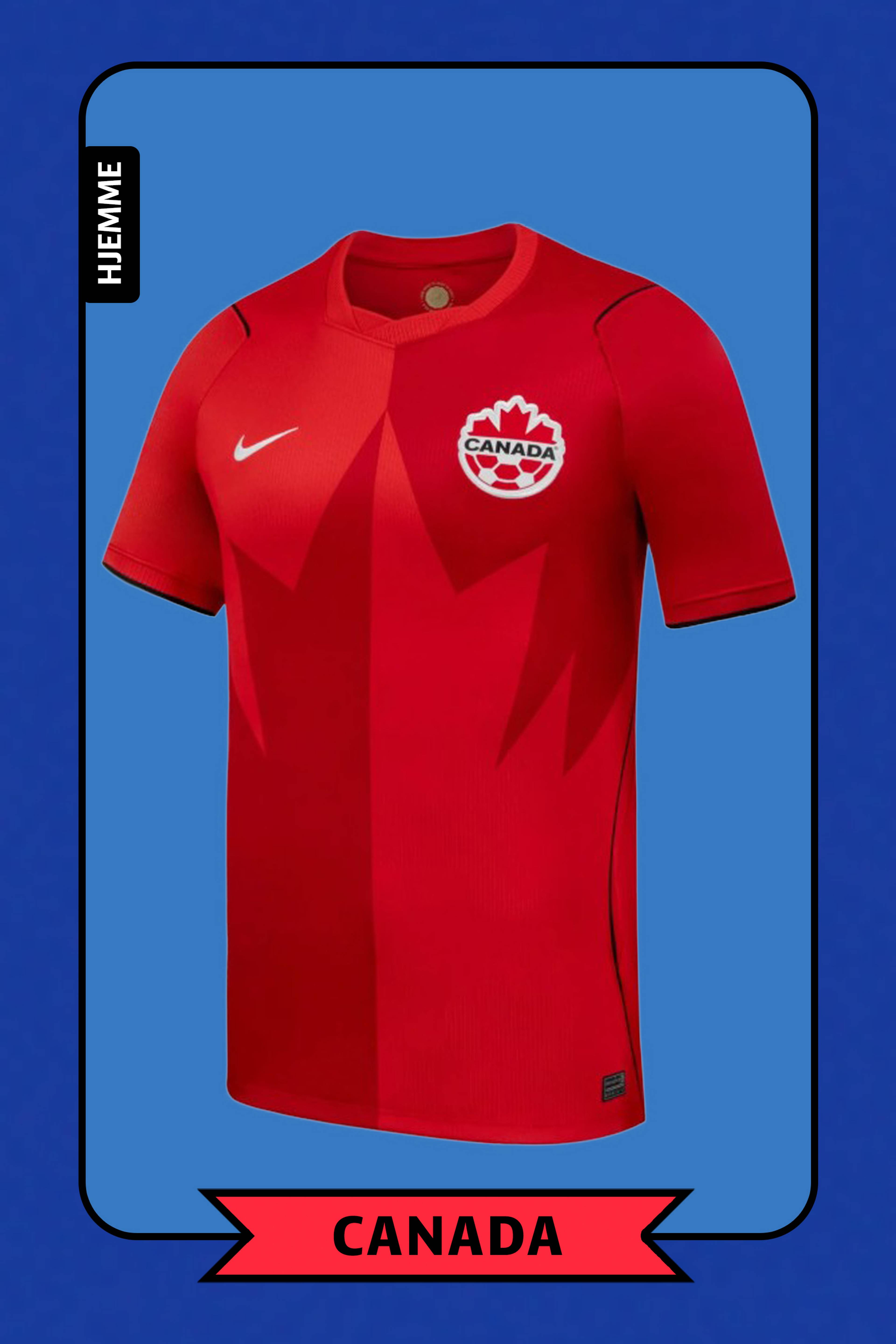 En rød fotballtrøye