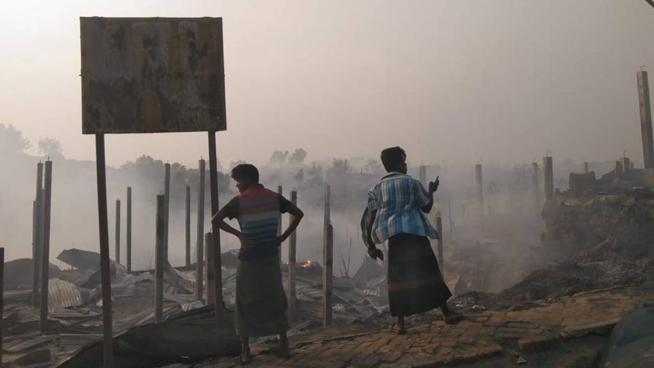 Big fire at Cox Bazar in Bangladesh