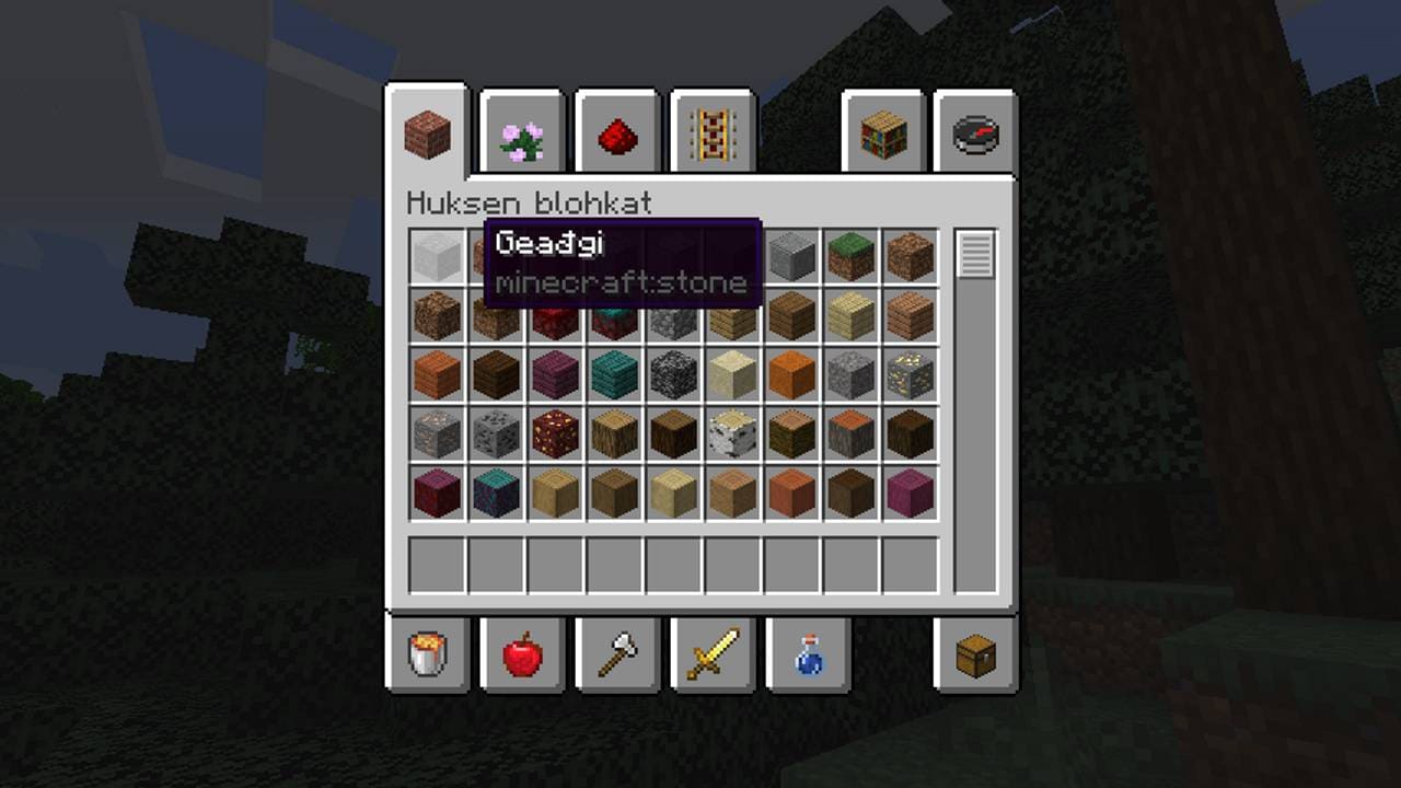 Samisk meny i Minecraft