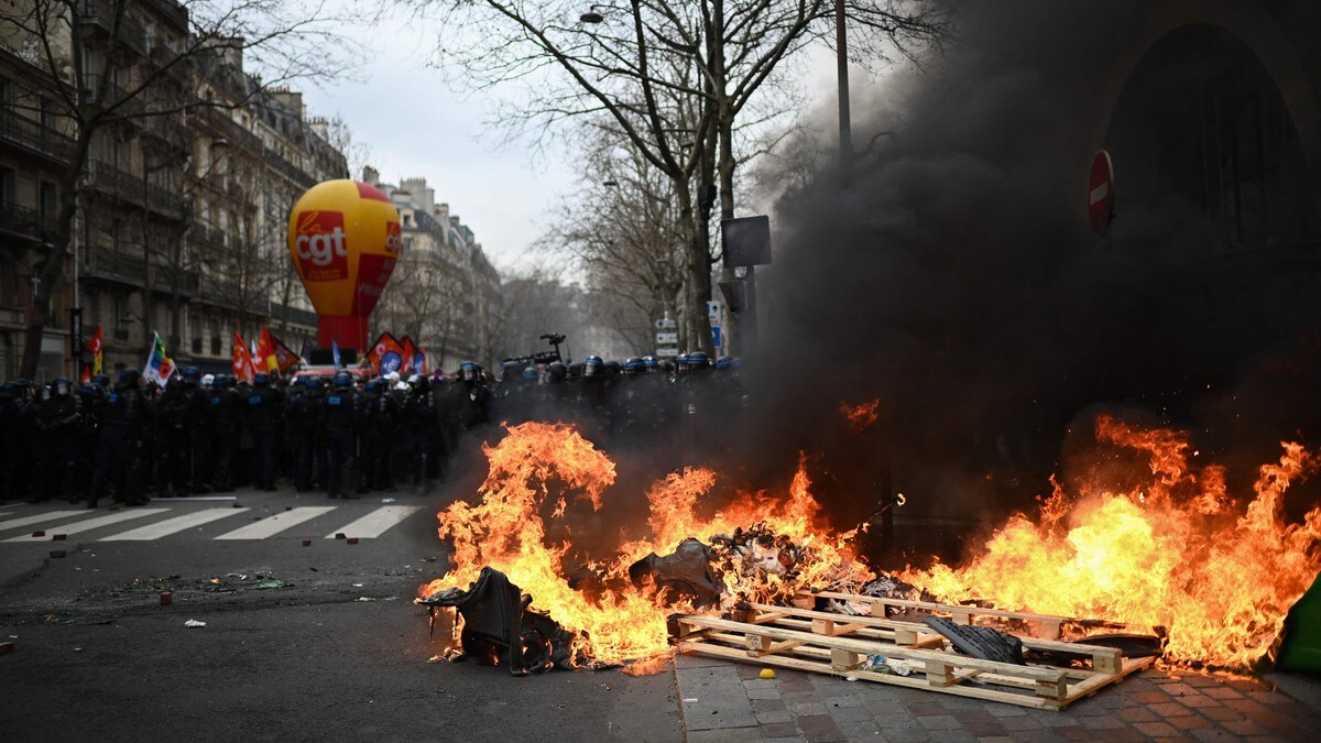 Franske demonstranter inntok gatene igjen