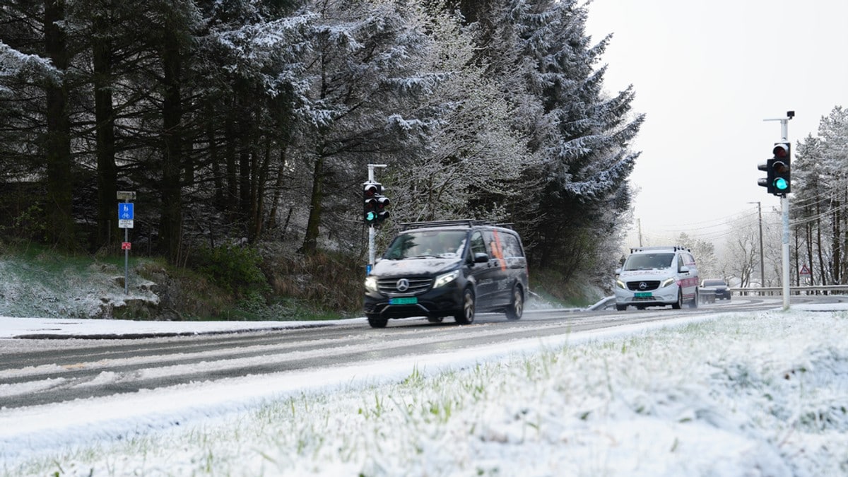 Gult farevarsel om sn&oslash; i store deler av landet