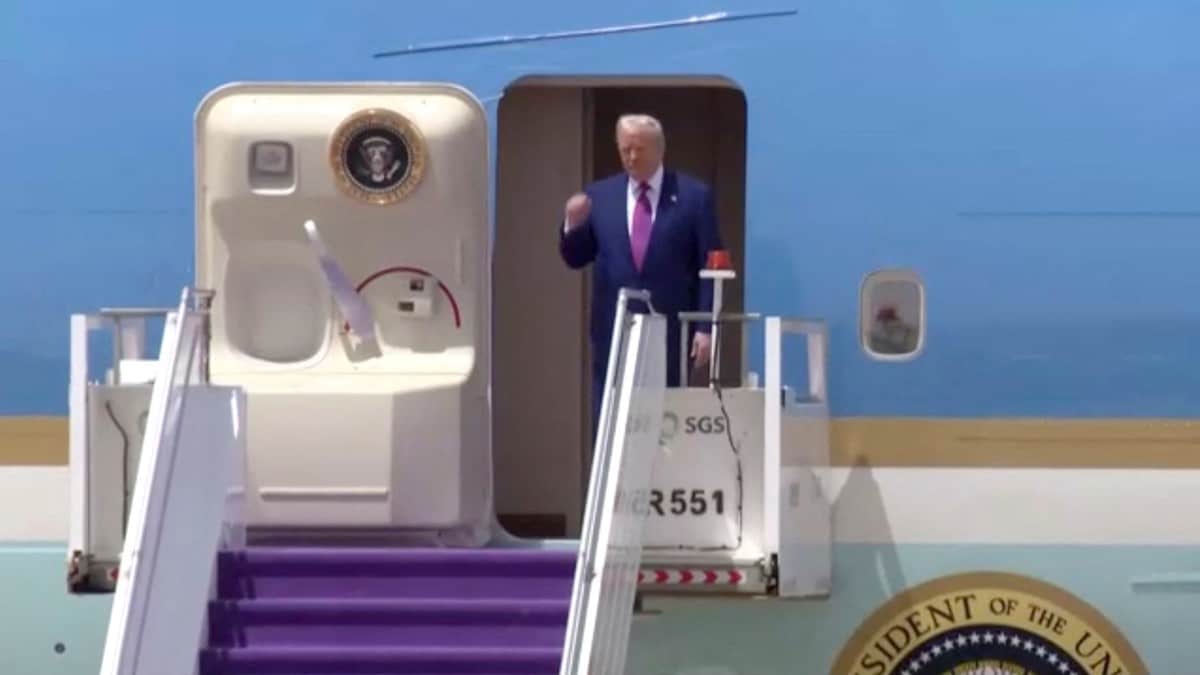 Donald Trump har landa i Saudi-Arabia