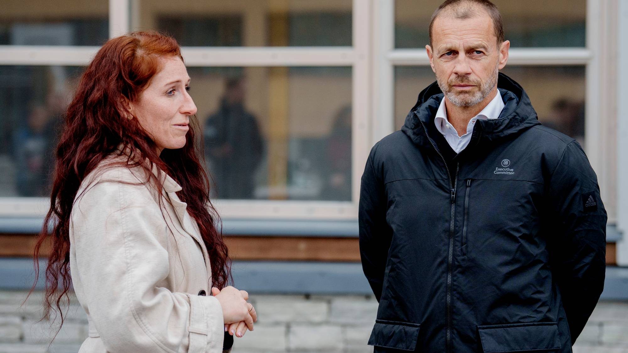 President i UEFA Aleksander Čeferin og president i Norges fotballforbund Lise Klaveness 