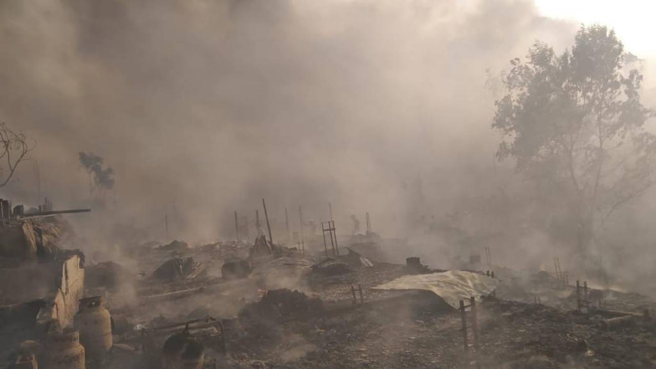 Big fire at Cox Bazar in Bangladesh