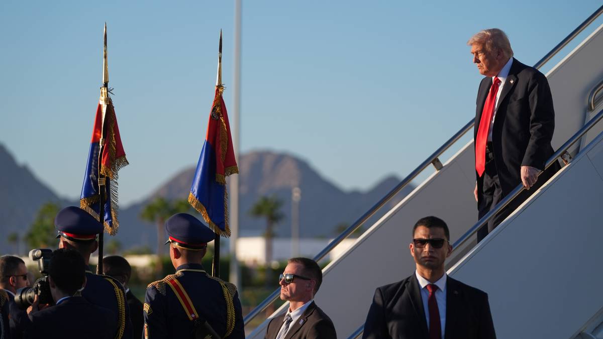 Trump har landet i Egypt