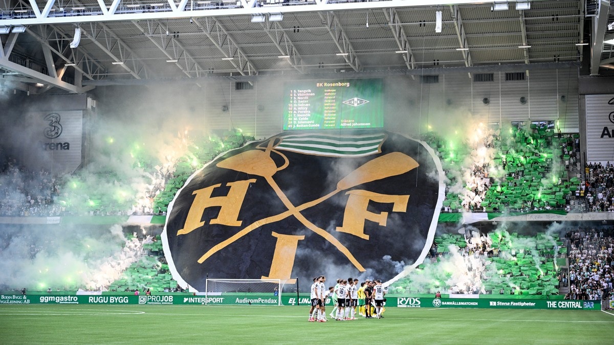 Skandalescener i svensk cupkamp – maskerte tilskuere tok seg inn på banen og kastet bluss