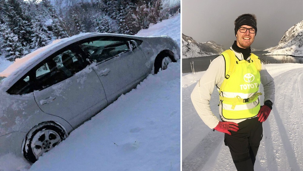 Bilen til Aleksander var snøfast – måtte springe 24 km til jobb