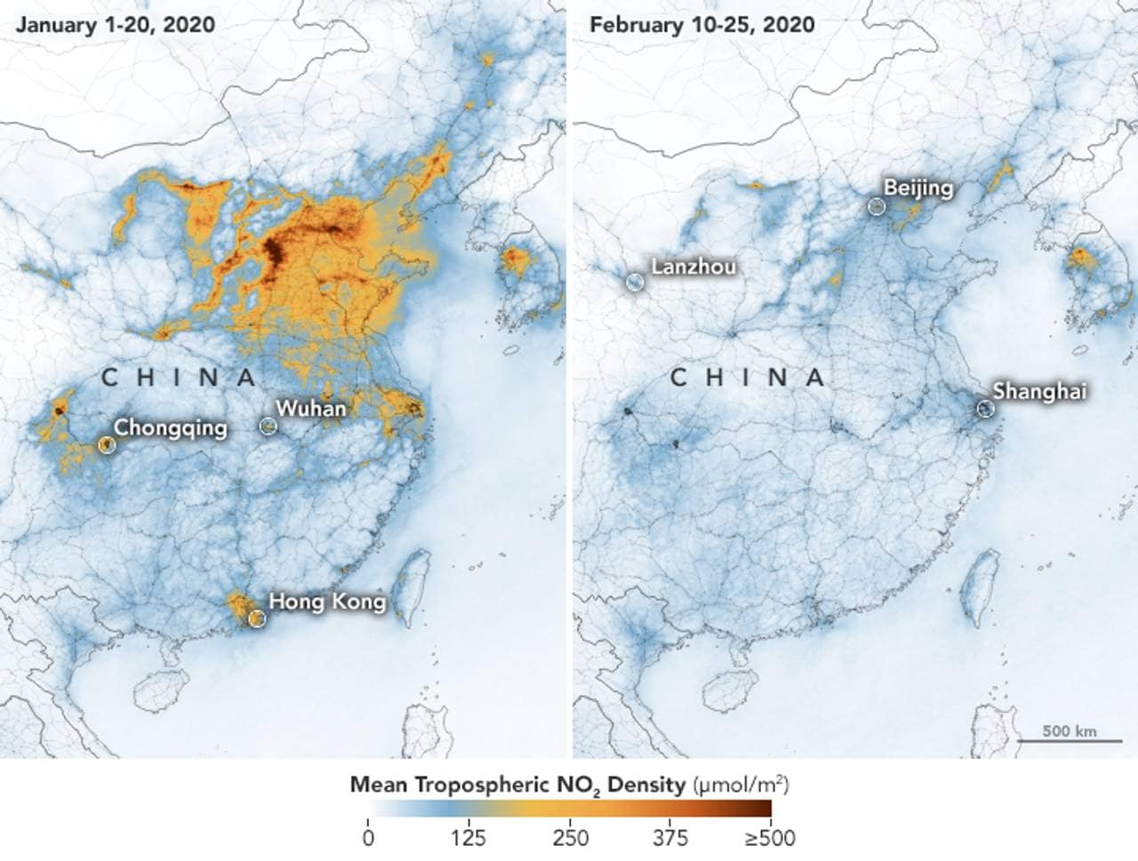 Luftkvaliteten over Kina