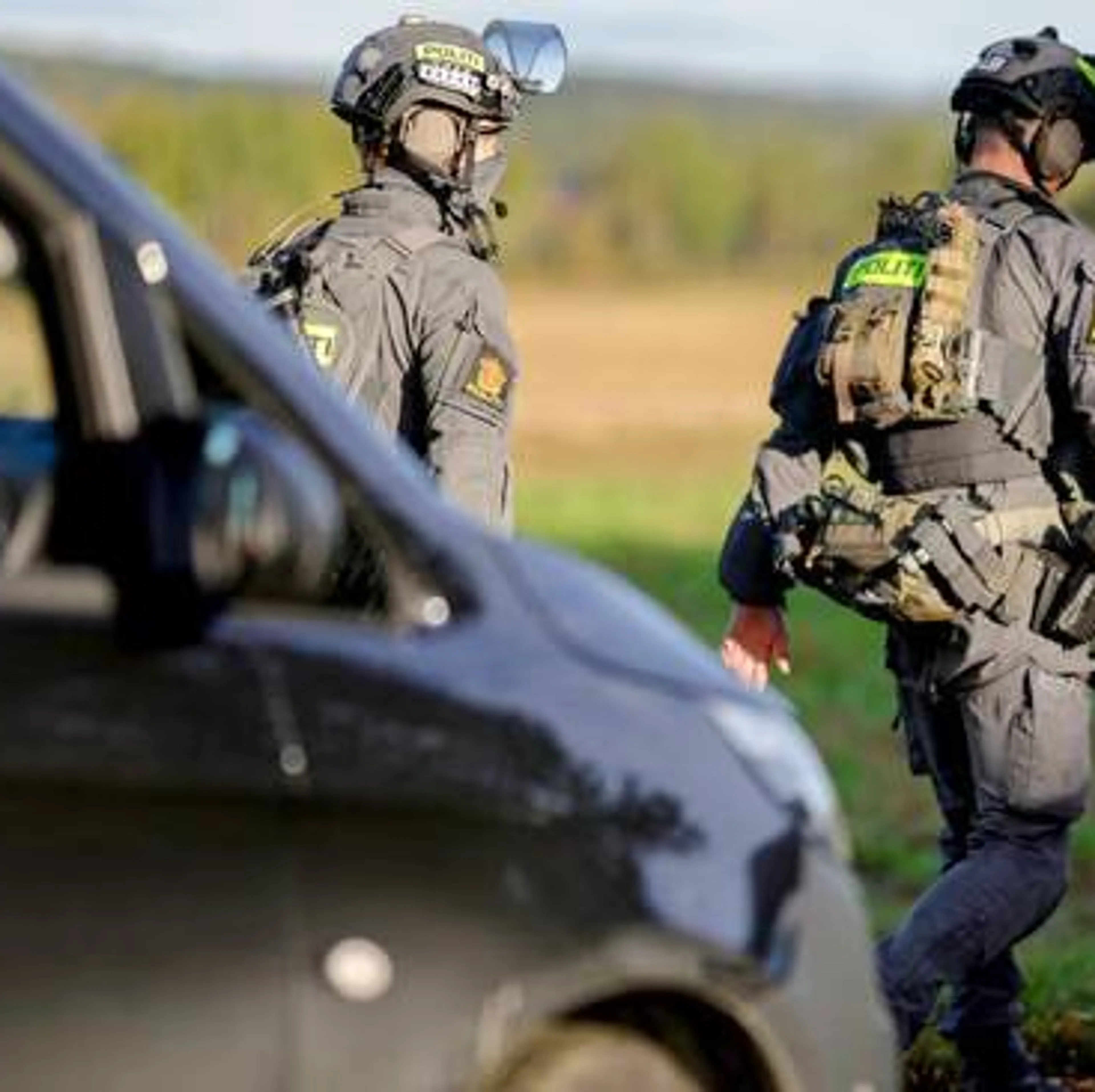 Store politiressurser rykket til Halden søndag morgen.
