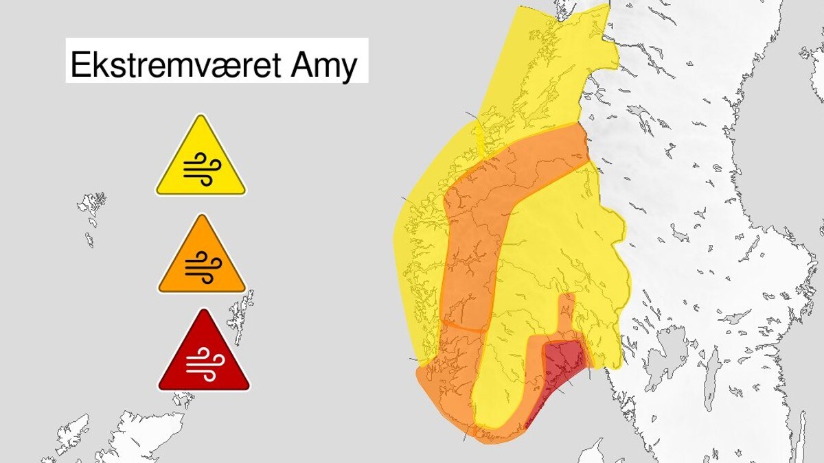 Utvider det røde farevarselet på Østlandet