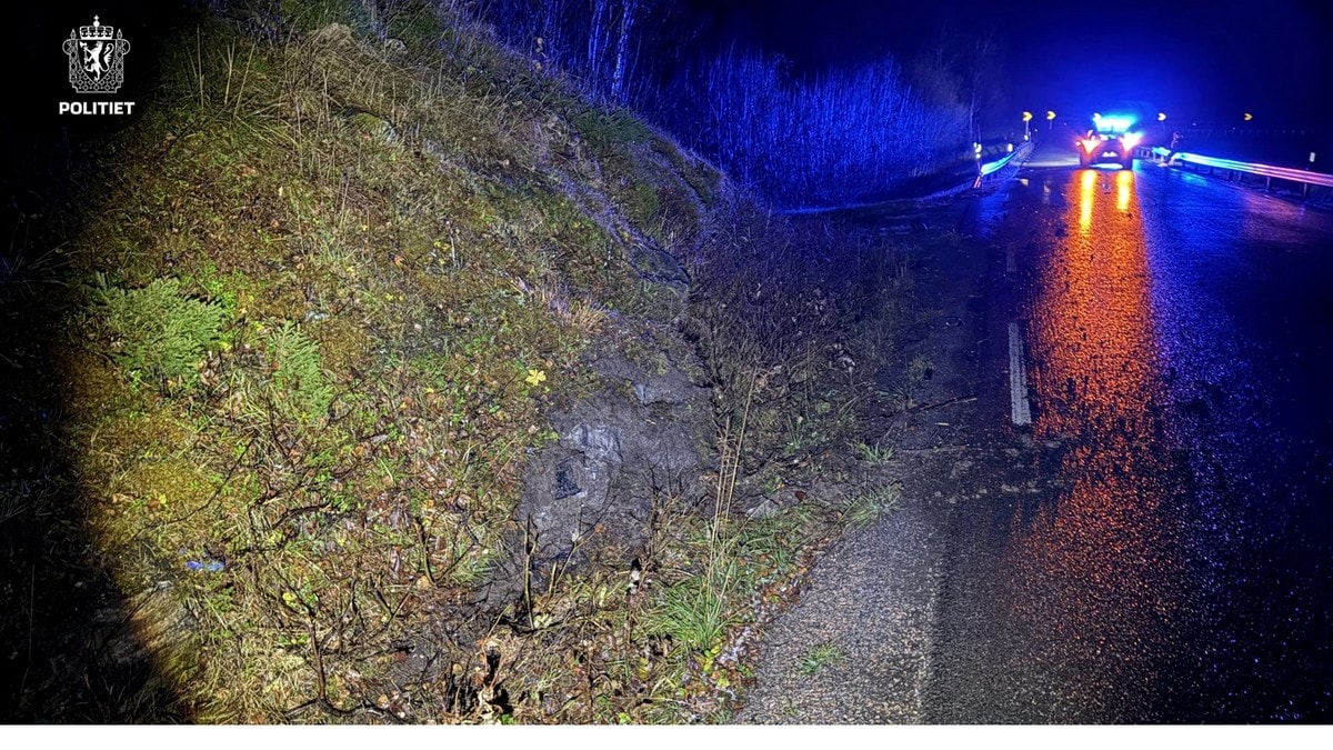 Havnet i grøfta på fylkesvei 17 –førerkortet beslaglagt 