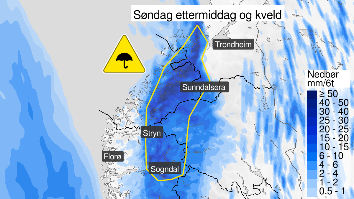 Mye regn er ventet - veier kan bli stengt på kort varsel