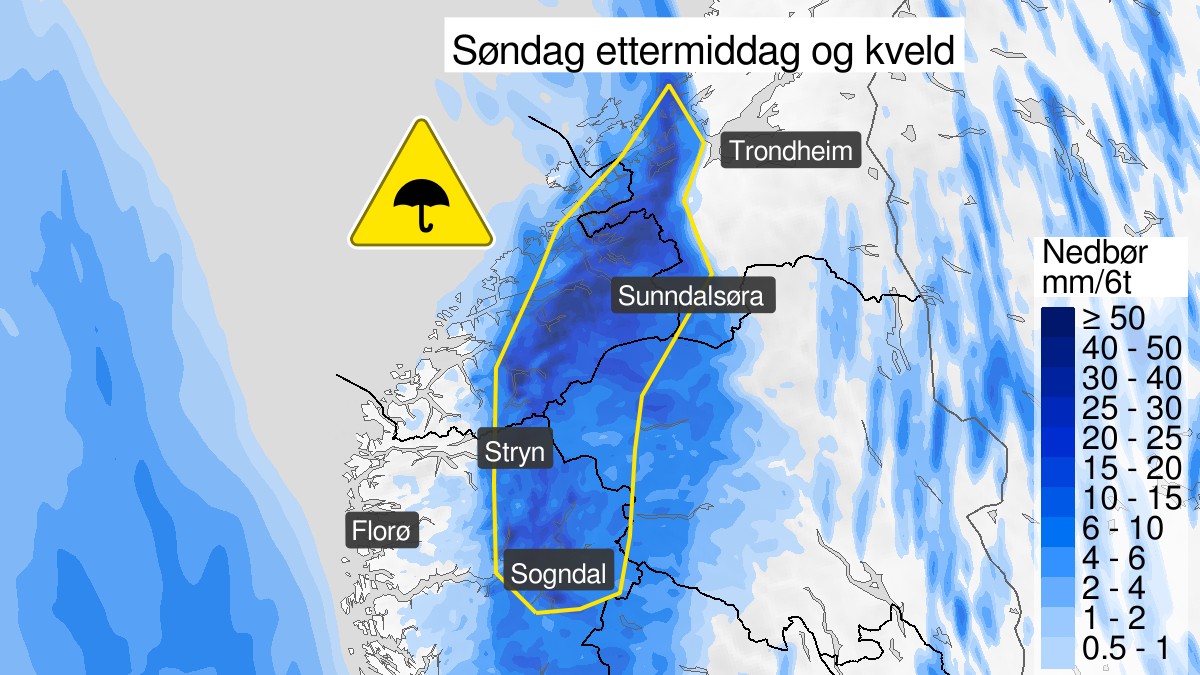 Mye regn er ventet - veier kan bli stengt på kort varsel