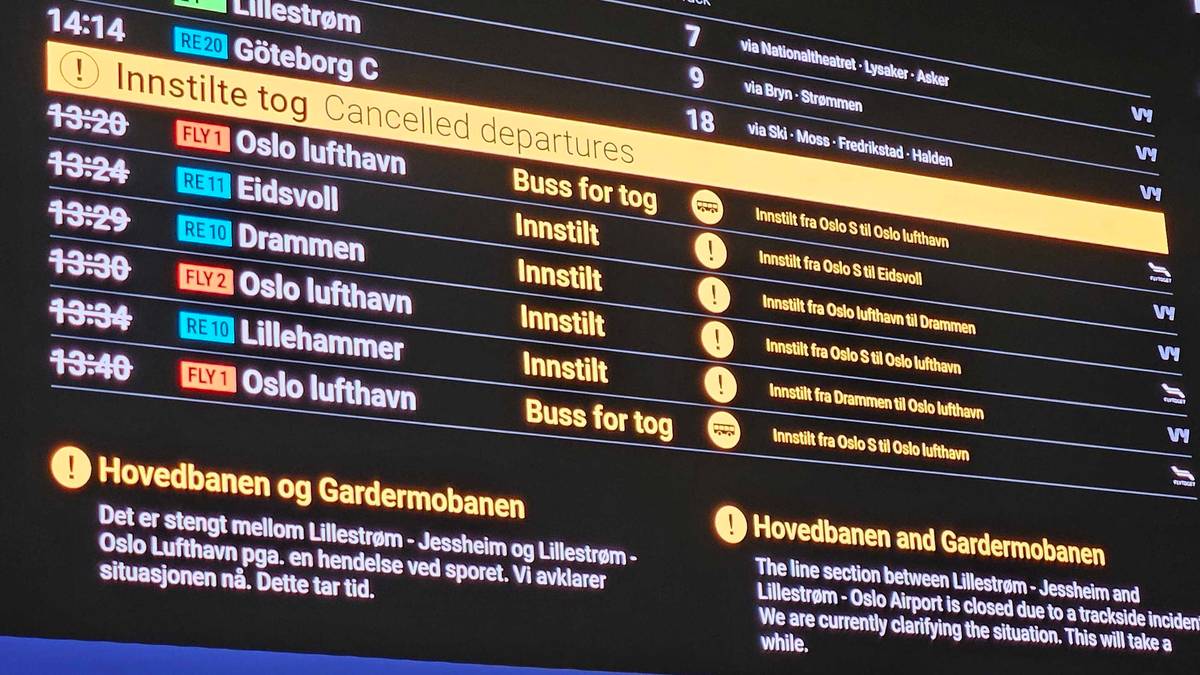 Togtrafikken åpnet igjen mellom Lillestrøm og Oslo lufthavn