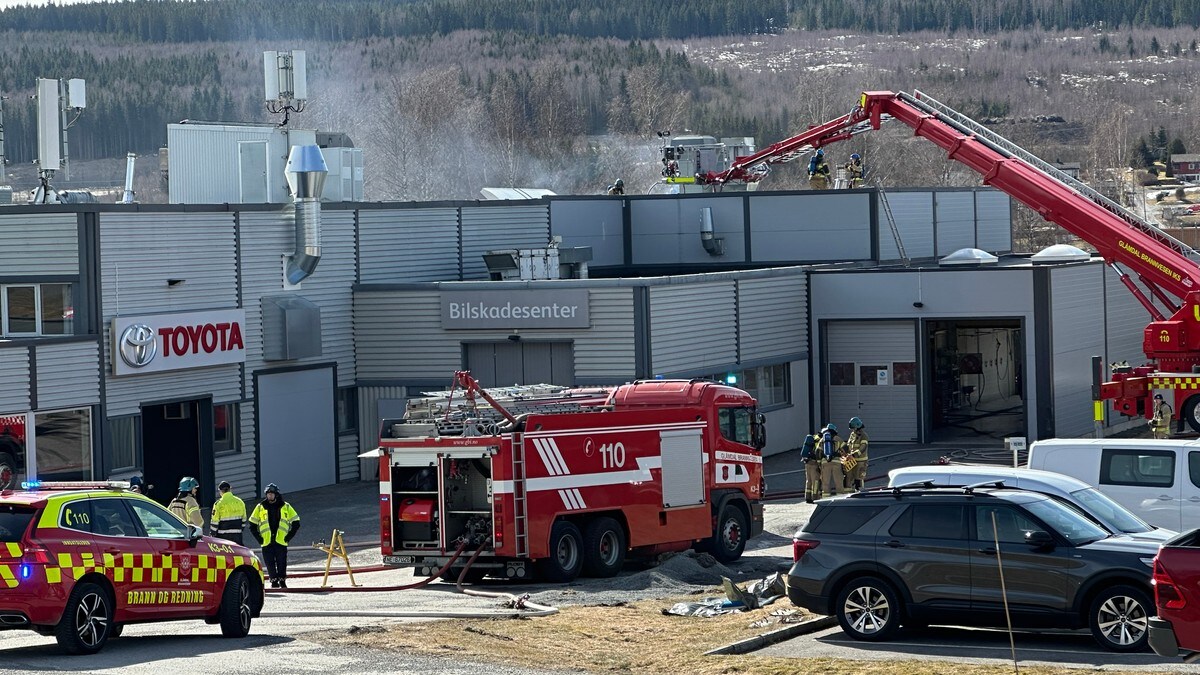 Brann i industribygg i Kongsvinger