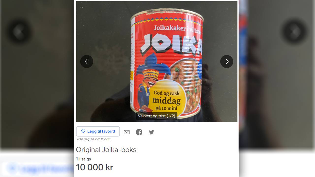 Joikaboks til salgs for 10.000 kroner